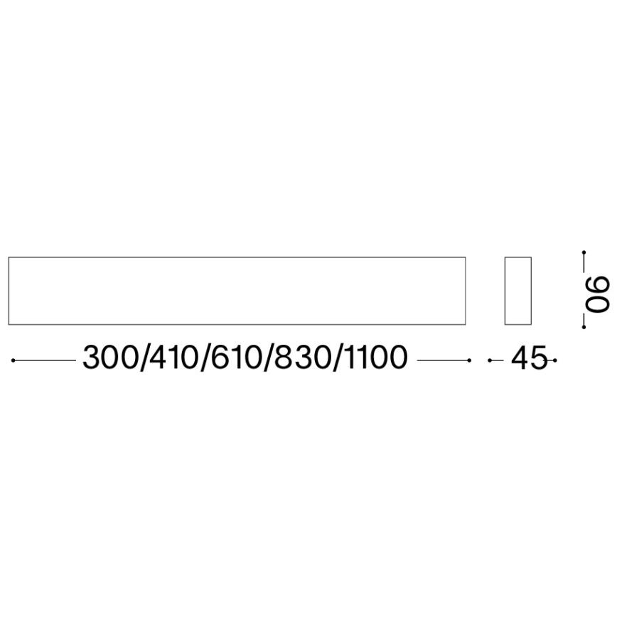 Ideal Lux - LED stenska svetilka DELTA LED LED/14W/230V 3000K 41 cm CRI 90 beton