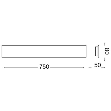 Ideal Lux - LED stensko svetilo ZIG ZAG LED/30W/230V 75 cm CRI 90 bela