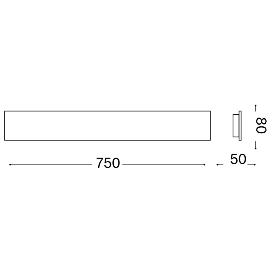 Ideal Lux - LED stensko svetilo ZIG ZAG LED/30W/230V 75 cm CRI 90 bela