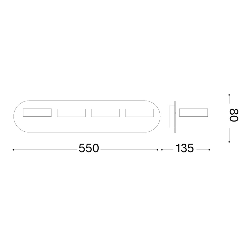 Ideal Lux - LED stensko točkovno svetilo OBY 4xLED/6W/230V CRI 90 bela