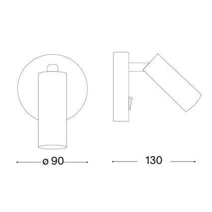 Ideal Lux - LED stensko točkovno svetilo PAGE LED/3W/230V CRI 90 črna