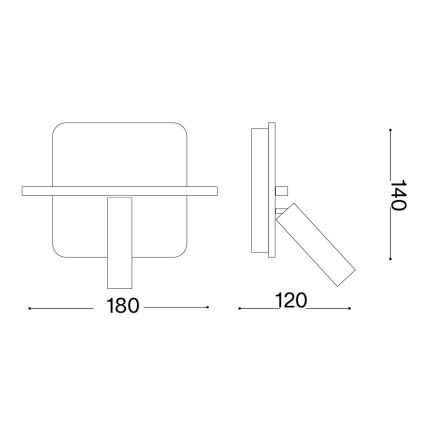 Ideal Lux - LED stensko točkovno svetilo PIANO LED/10W/230V CRI 90 USB bela