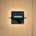 Ideal Lux - LED stensko točkovno svetilo PIANO LED/10W/230V CRI 90 USB črna