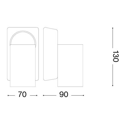 Ideal Lux - LED stensko točkovno svetilo RUDY 1xGU10/7W/230V CRI 90 črna