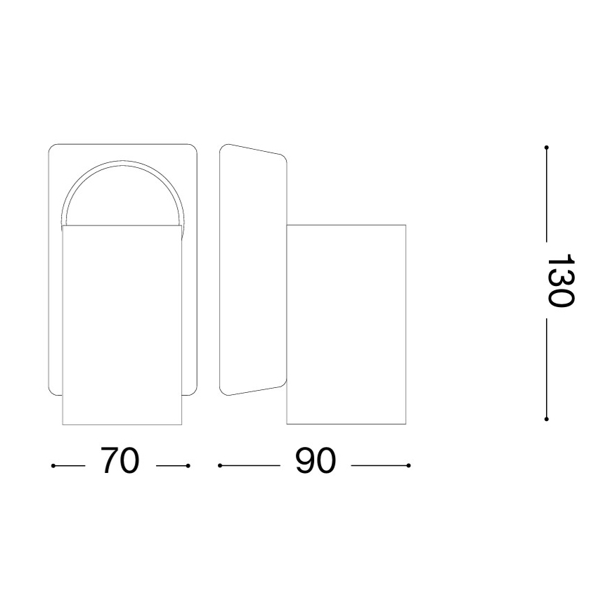 Ideal Lux - LED stensko točkovno svetilo RUDY 1xGU10/7W/230V CRI 90 črna