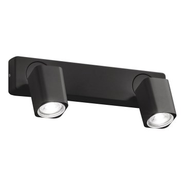 Ideal Lux - LED stensko točkovno svetilo RUDY 2xGU10/7W/230V CRI 90 črna