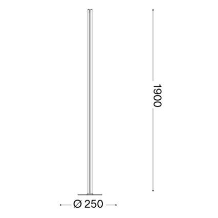 Ideal Lux - LED stoječa svetilka DORICA z zatemnjevanjem LED/50W/230V CRI 90 črna