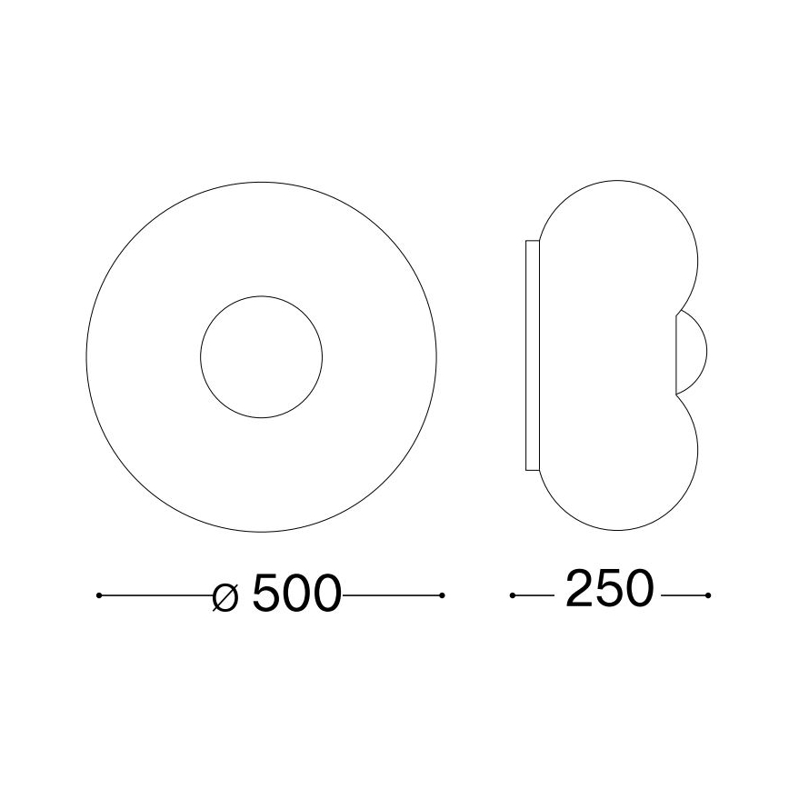 Ideal Lux - LED Stropna svetilka ARIZONA 5xGX53/9W/230V pr. 50 cm bela