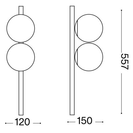 Ideal Lux - LED Stropna svetilka BINOMIO 2xG9/3W/230V bela