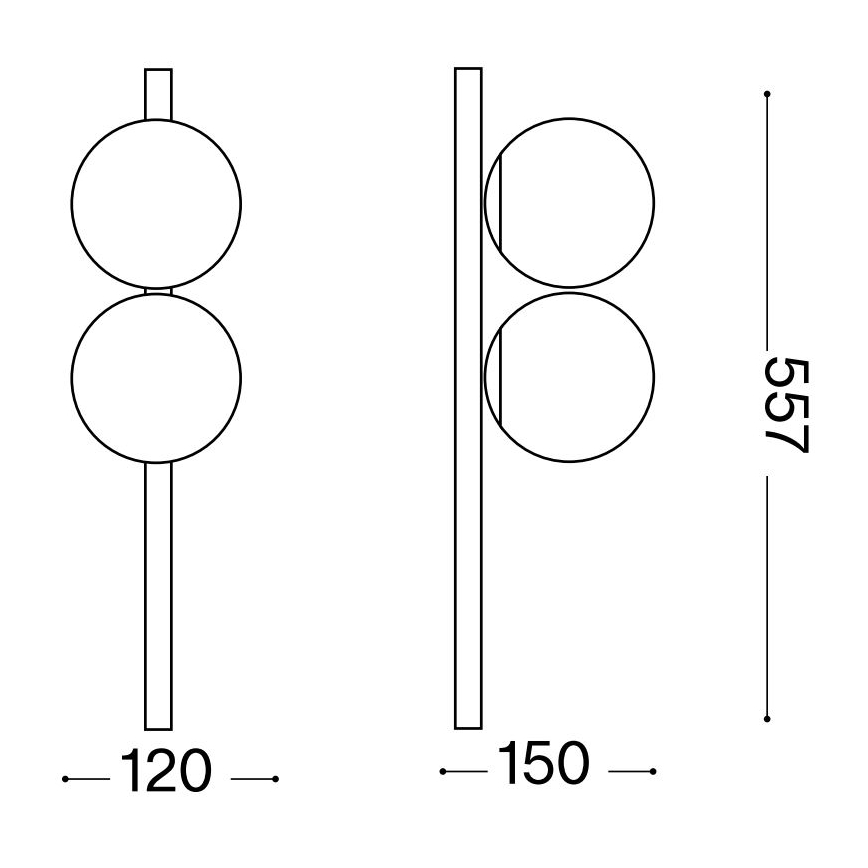 Ideal Lux - LED Stropna svetilka BINOMIO 2xG9/3W/230V bela