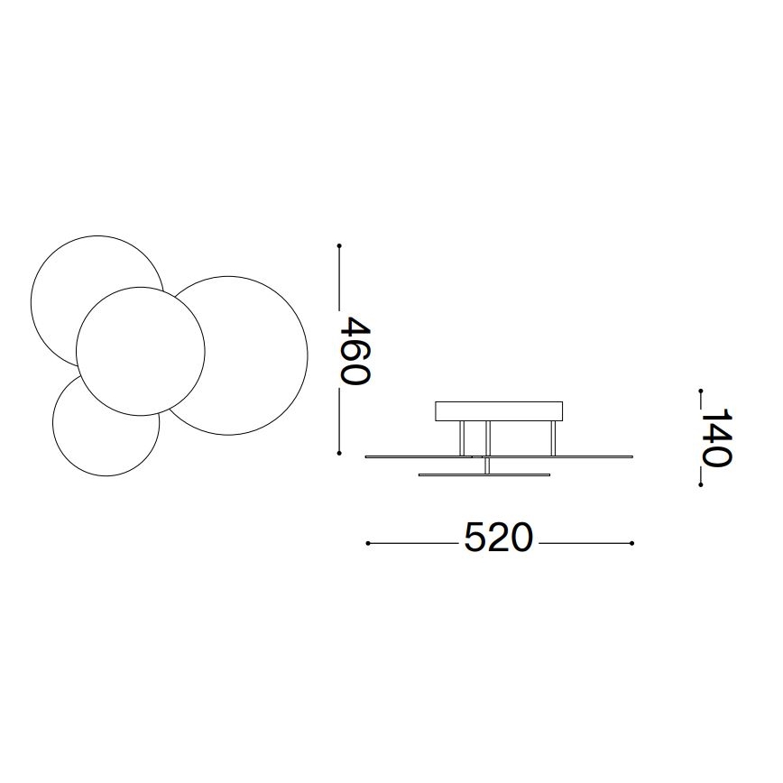 Ideal Lux - LED Stropna svetilka CLOUD LED/33W/230V CRI 90 bela