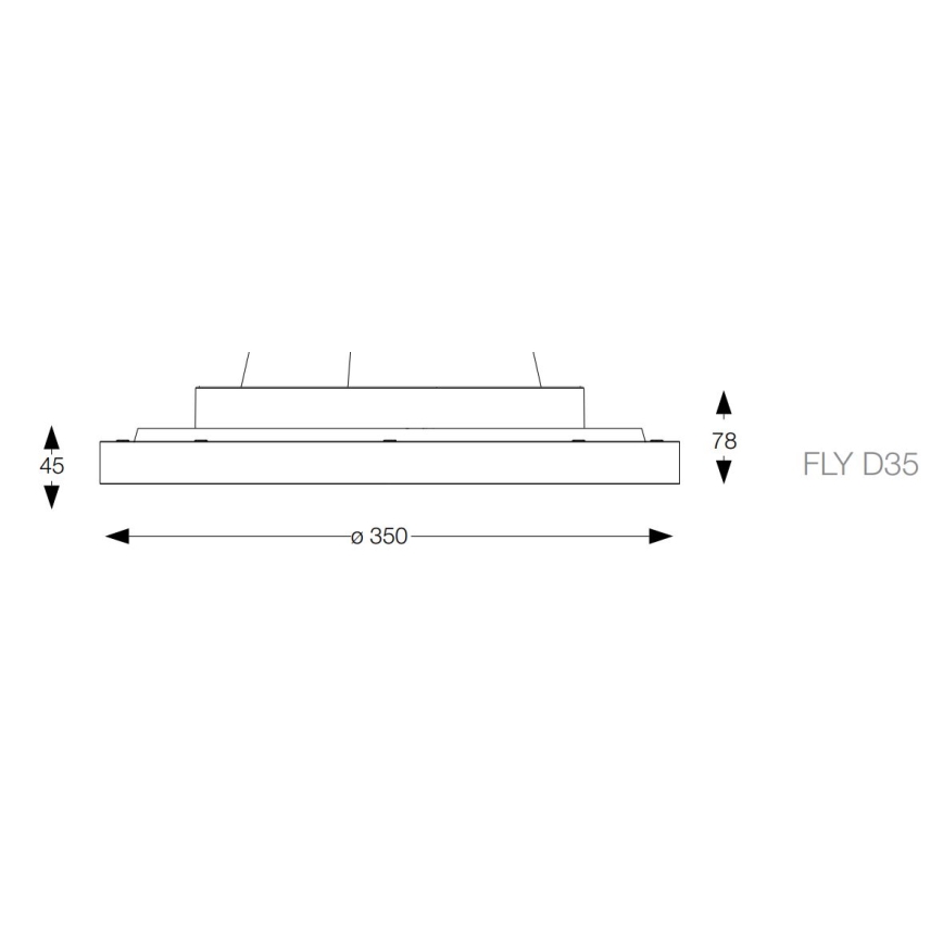 Ideal Lux - LED Stropna svetilka FLY LED/18W/230V 2700K pr. 35 cm CRI 90 IP40 bela