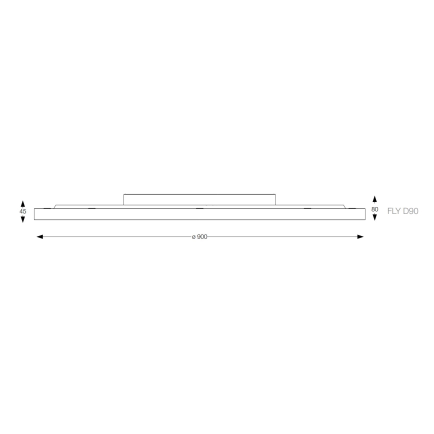 Ideal Lux - LED Stropna svetilka FLY LED/68W/230V 2700K pr. 90 cm CRI 90 IP40 črna
