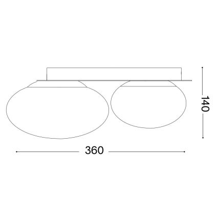 Ideal Lux - LED Stropna svetilka NINFEA 2xGX53/9W/230V bela
