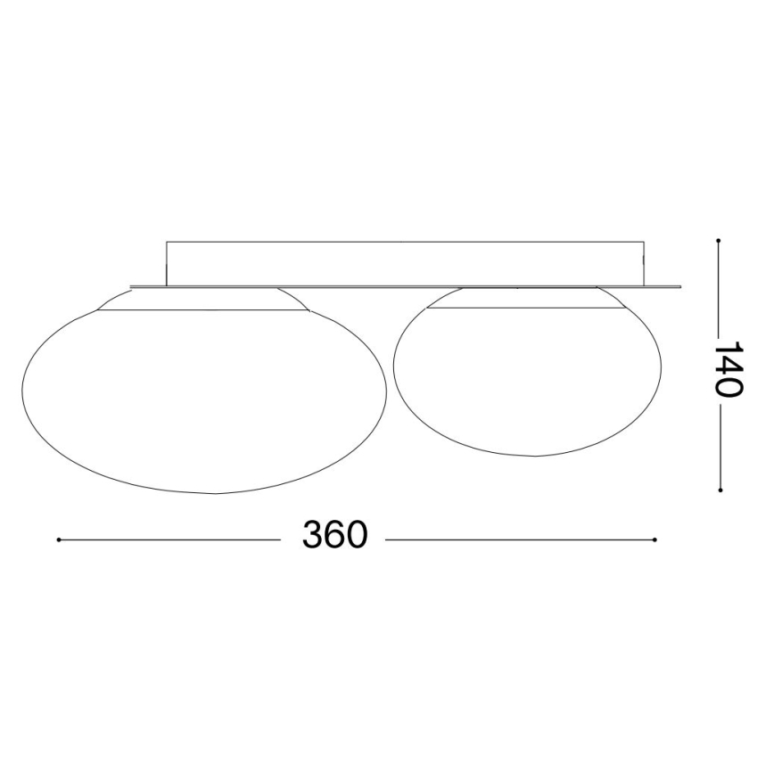Ideal Lux - LED Stropna svetilka NINFEA 2xGX53/9W/230V bela