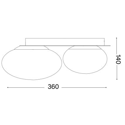 Ideal Lux - LED Stropna svetilka NINFEA 2xLED/9W/230V zlata