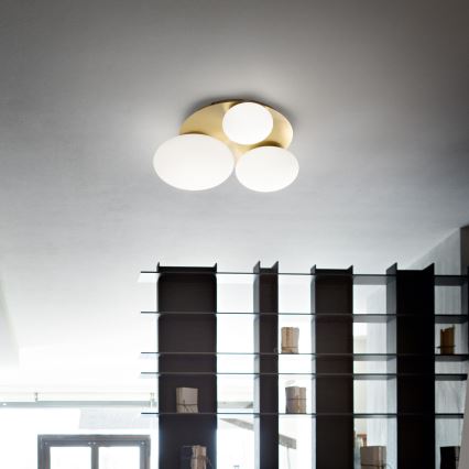 Ideal Lux - LED Stropna svetilka NINFEA 3xGX53/9W/230V zlata