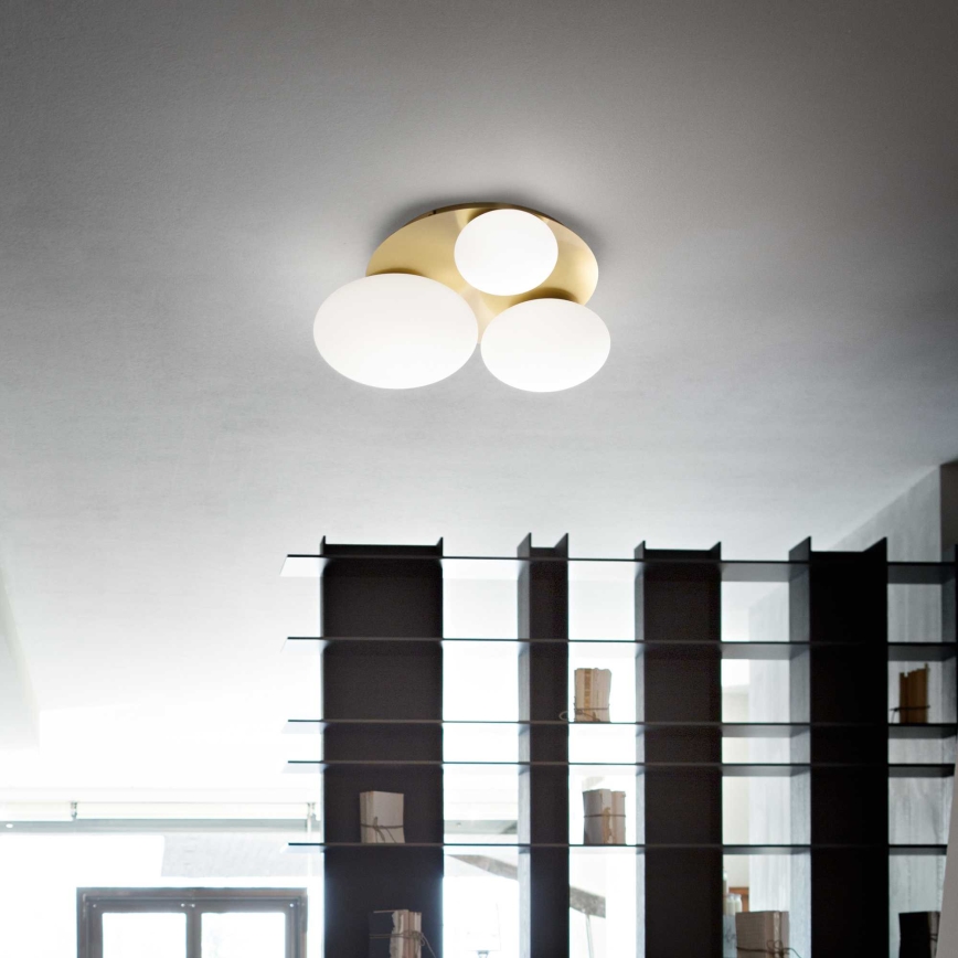 Ideal Lux - LED Stropna svetilka NINFEA 3xGX53/9W/230V zlata