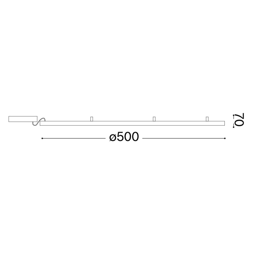 Ideal Lux - LED Stropna svetilka ORACLE SLIM LED/32W/230V 3000K pr. 50 cm črna