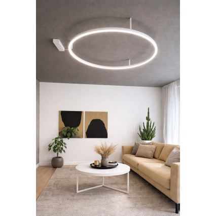 Ideal Lux - LED stropna svetilka ORACLE SLIM, 37 W, 230 V, 2700 K, CRI 90, Ø 70 cm, bela