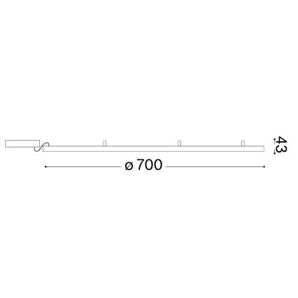 Ideal Lux - LED stropna svetilka ORACLE SLIM LED/37W/230V 3000K CRI 90 Ø 70 cm zlata
