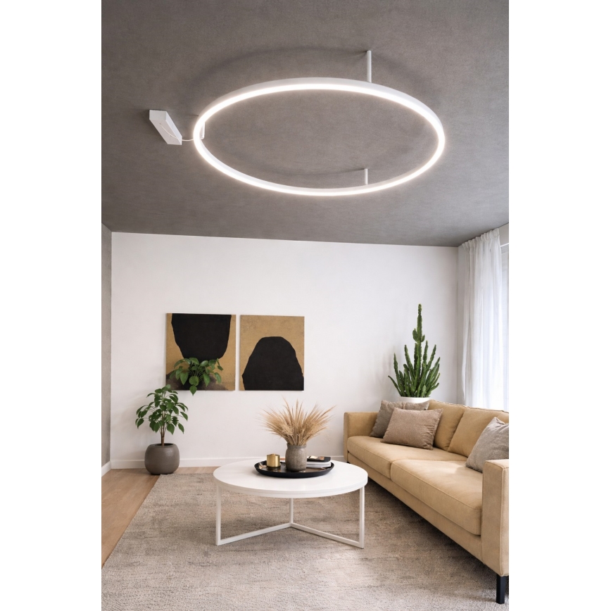 Ideal Lux - LED stropna svetilka ORACLE SLIM LED/53W/230V 3000K CRI 90, premer 90 cm, bela