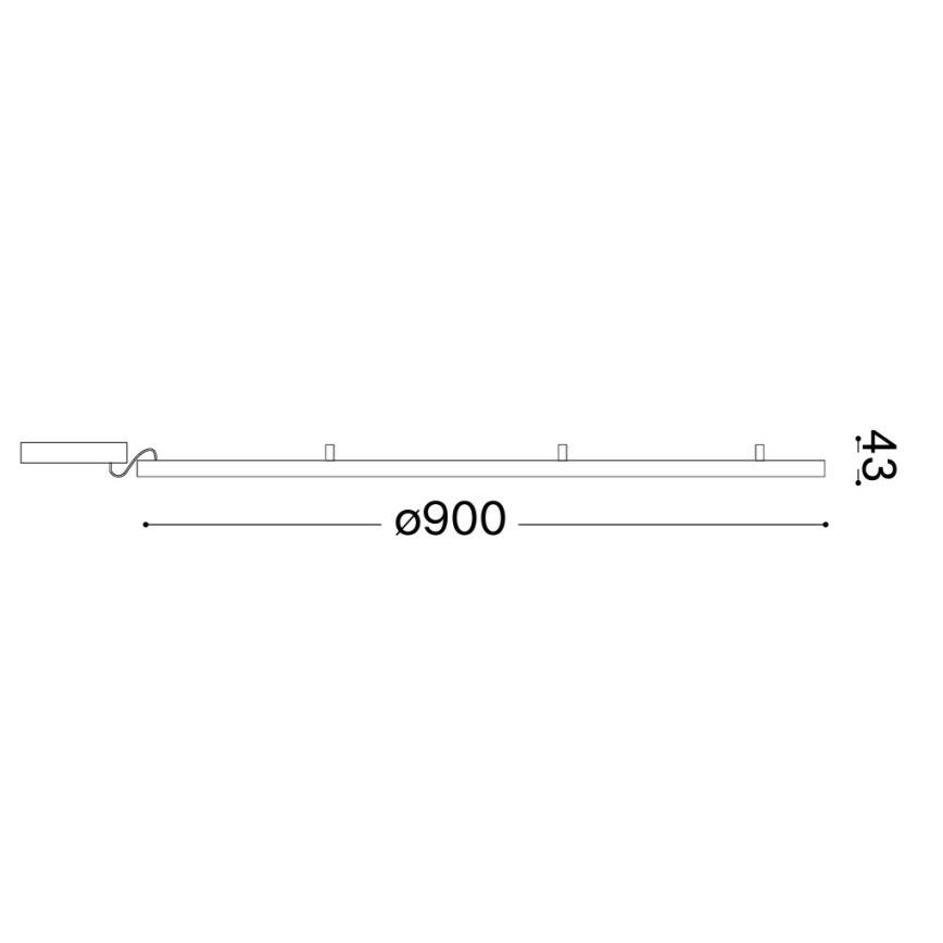 Ideal Lux - LED stropna svetilka ORACLE SLIM LED/53W/230V 3000K CRI 90 premer 90 cm zlata