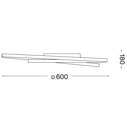 Ideal Lux - LED Stropna svetilka OZ LED/47W/230V pr. 60 cm CRI 90 bela