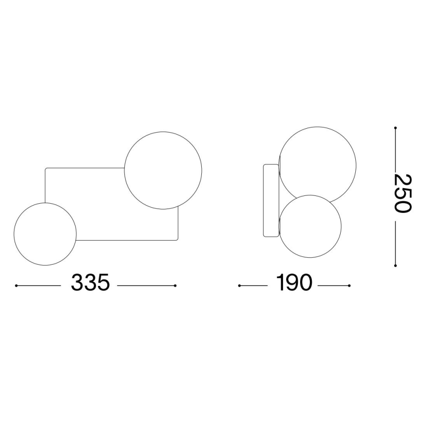 Ideal Lux - LED Stropna svetilka PENTA 2xG9/3W/230V zlata