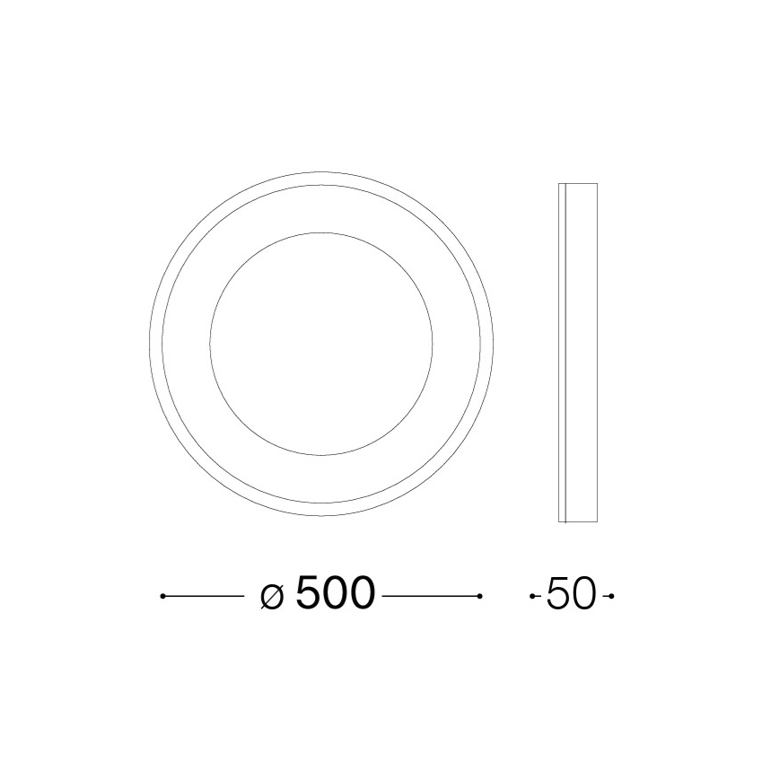 Ideal Lux - LED stropna svetilka PLANET LED/25W/230V CRI 90 premer 50 cm bela