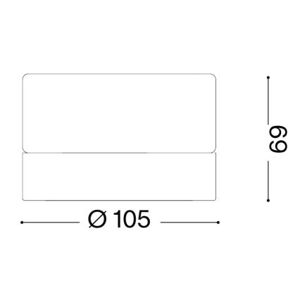 Ideal Lux - LED kopalniška stropna svetilka LOLLY 1xGX53/9W/230V premer 10,5 cm IP44 črna/dimljena črna
