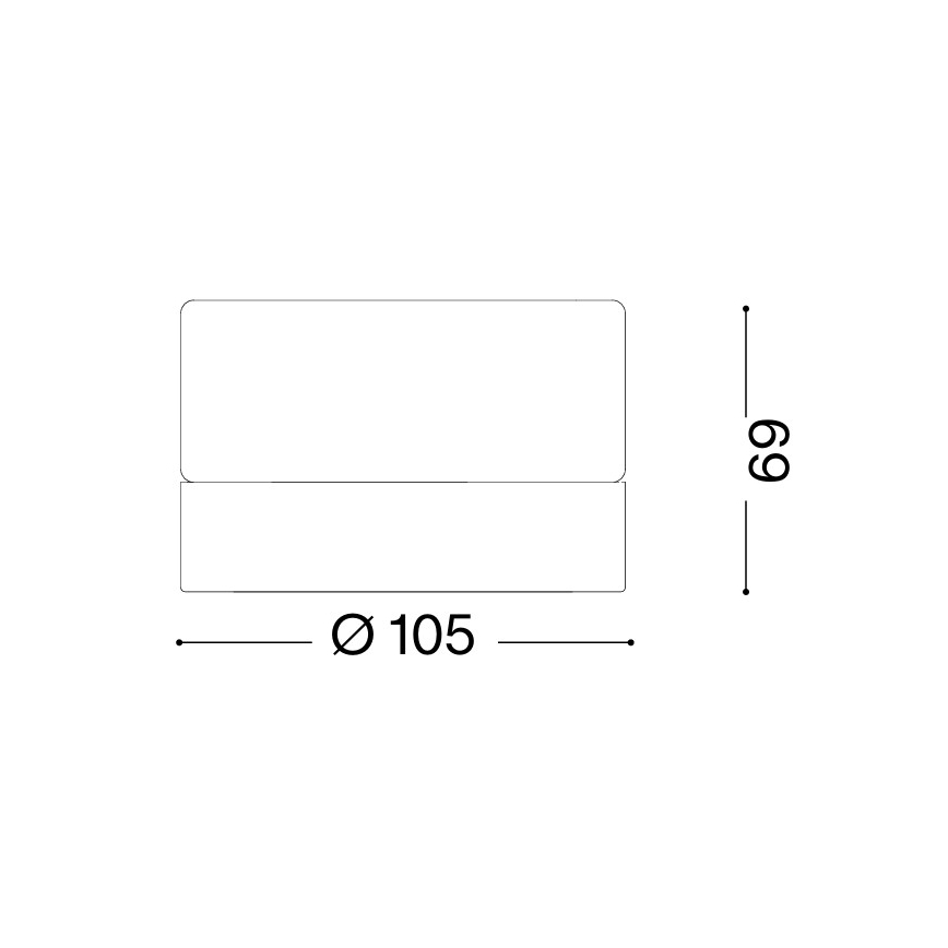 Ideal Lux - LED kopalniška stropna svetilka LOLLY 1xGX53/9W/230V premer 10,5 cm IP44 črna/dimljena črna