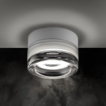 Ideal Lux - LED stropna svetilka za kopalnico LOLLY 1xGX53/9W/230V premer 10,5 cm IP44 bela/prosojna