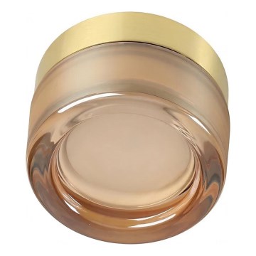 Ideal Lux - LED stropna svetilka za kopalnico LOLLY 1xGX53/9W/230V premer 10,5 cm IP44 zlata/dimljeno bež