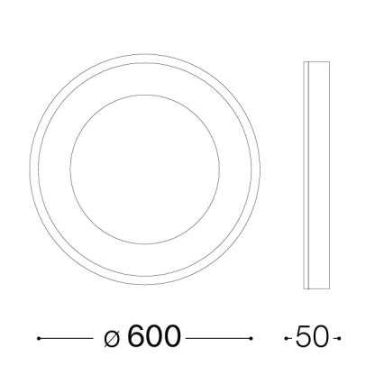 Ideal Lux - LED stropno svetilo PLANET LED/29W/230V CRI 90 premer 60 cm bela