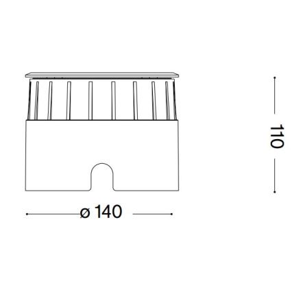 Ideal Lux - LED Svetilka za dovozno pot FLOOR LED/12W/230V pr. 14 cm CRI 90 IP67 sijajni krom