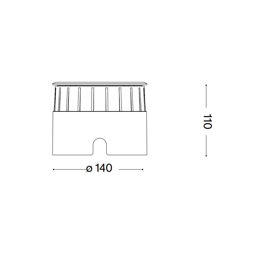 Ideal Lux - LED Svetilka za dovozno pot FLOOR LED/12W/230V pr. 14 cm CRI 90 IP67 sijajni krom