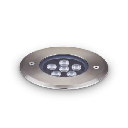 Ideal Lux - LED Svetilka za dovozno pot FLOOR LED/6W/230V pr. 12 cm CRI 90 IP67 sijajni krom