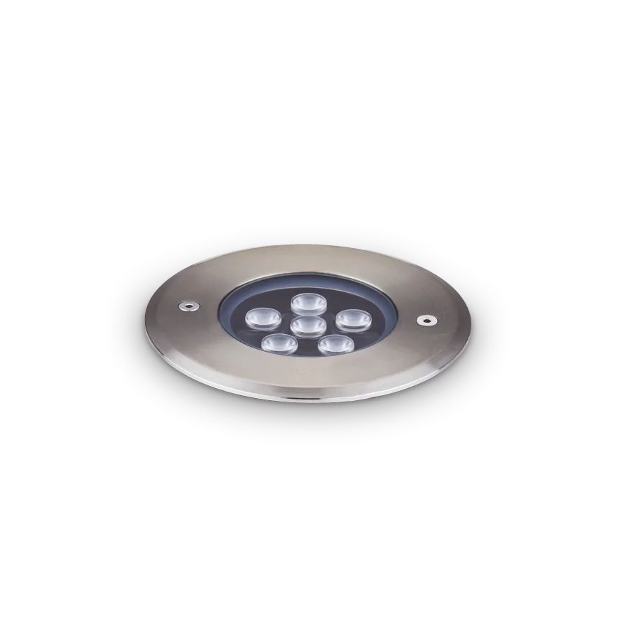 Ideal Lux - LED Svetilka za dovozno pot FLOOR LED/6W/230V pr. 12 cm CRI 90 IP67 sijajni krom