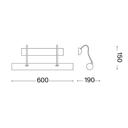 Ideal Lux - LED svetilka za slike 4xG9/3W/230V bronzasta