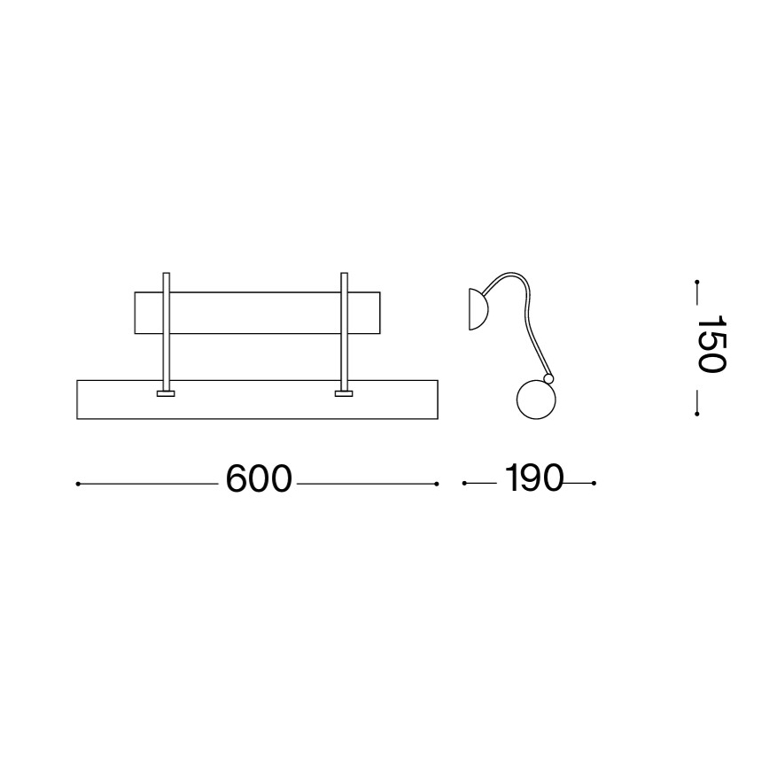 Ideal Lux - LED svetilka za slike 4xG9/3W/230V bronzasta