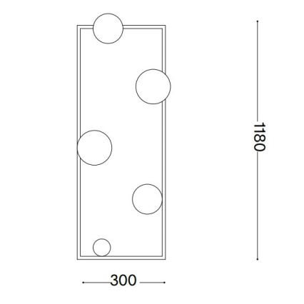 Ideal Lux - LED Talna svetilka ANGOLO 5xG9/3W/230V črna