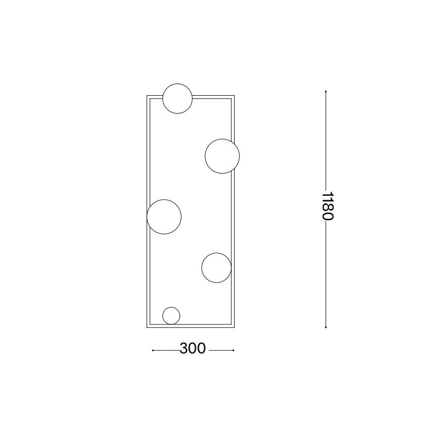 Ideal Lux - LED Talna svetilka ANGOLO 5xG9/3W/230V črna