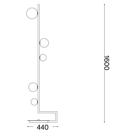Ideal Lux - LED Talna svetilka BIRDS 5xG9/3W/230V črna/zlata