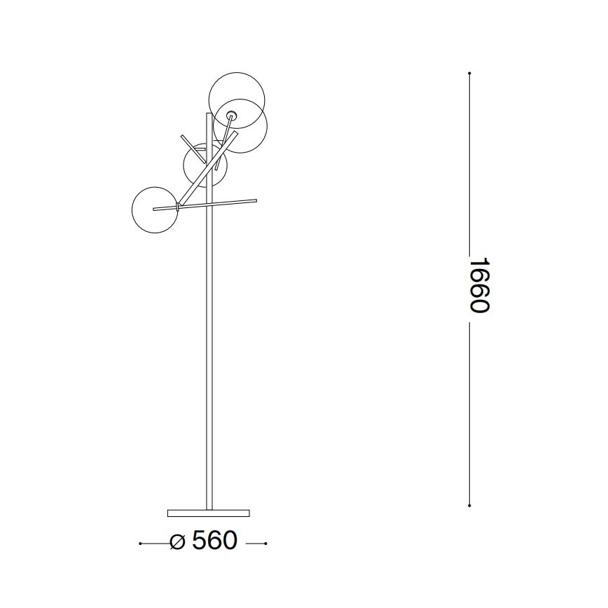 Ideal Lux - LED Talna svetilka EQUINOXE 4xG4/2W/230V medenina/dimna