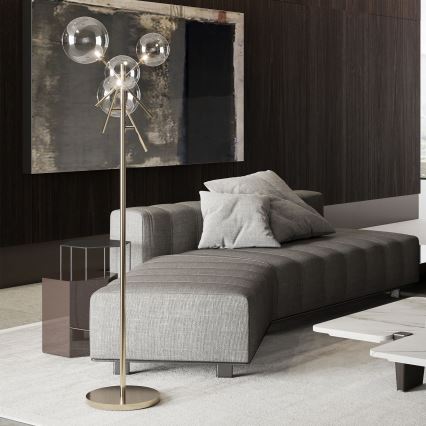 Ideal Lux - LED Talna svetilka EQUINOXE 4xG4/2W/230V medenina/prozorna
