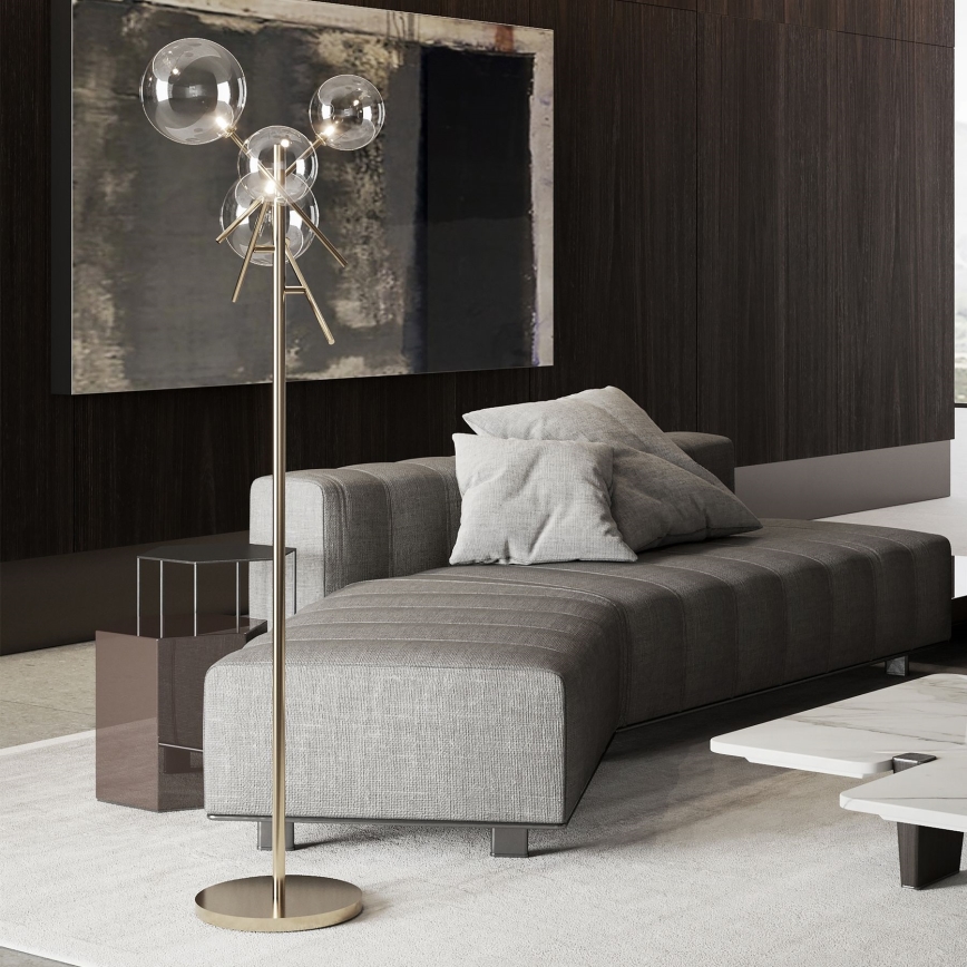 Ideal Lux - LED Talna svetilka EQUINOXE 4xG4/2W/230V medenina/prozorna