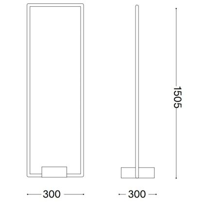 Ideal Lux - LED Talna svetilka FRAME LED/30W/230V črna