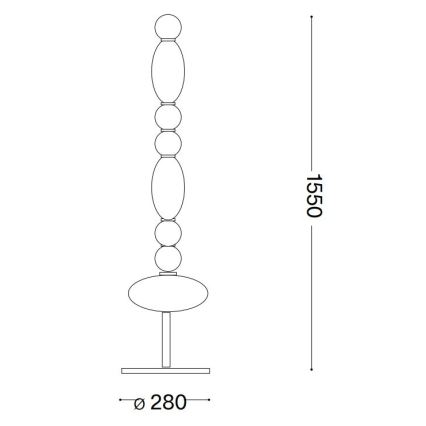 Ideal Lux - LED Talna svetilka LUMIERE LED/58W/230V