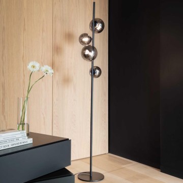 Ideal Lux - LED Talna svetilka PERLAGE 4xG9/3W/230V črna/dimna